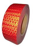 Светоотражающая алмазная лента для маркировки автотранспорта Красная