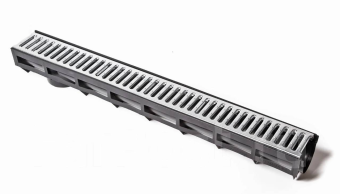 Лоток водоотводный Аквасток AQUA-TOP DN90 H100 с оцинкованной решеткой