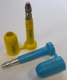 Силовая болтовая номерная индикаторная пломба ЗПУ Контейнерсил для контейнеров шкафов складов боксов контейнерная  500 штук