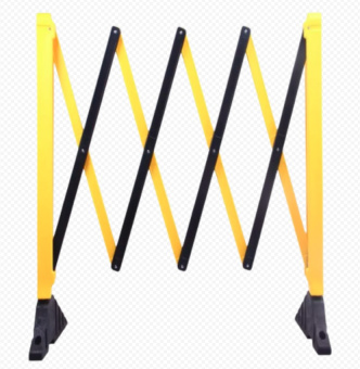 Раздвижное дорожное ограждение на резиновых основаниях