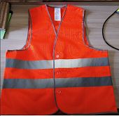 Жилет светоотражающий сигнальный оранжевый (1Э)ГОСТ 12.4.281-2014