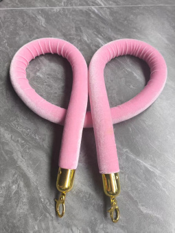 Канат трос оградительный для стойки столбика ограждения розовый